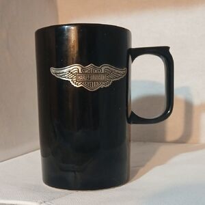 Harley-Davidson Black and Silver Emblem Mug